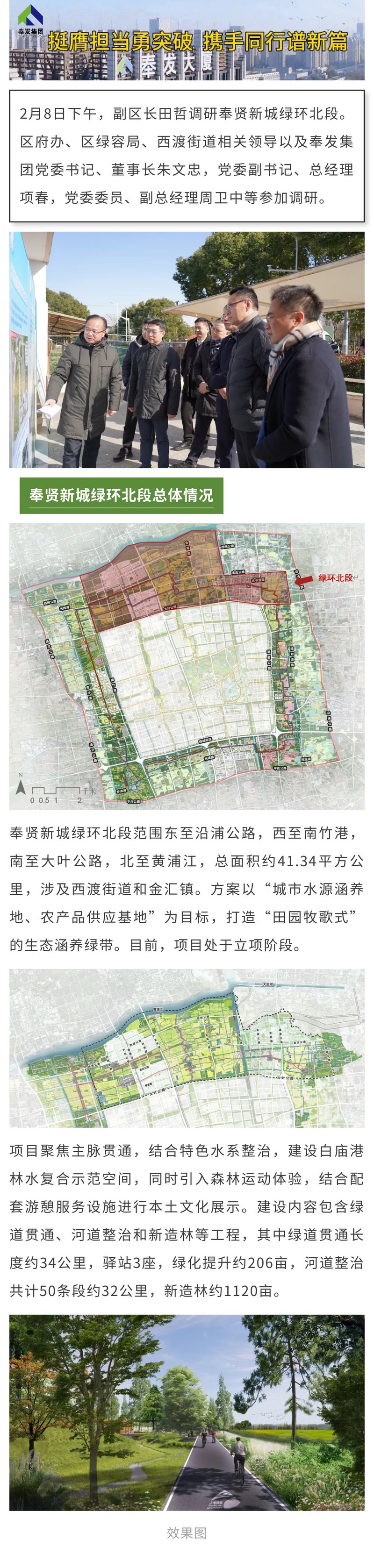 奉賢新城グリーンリングの北側部分