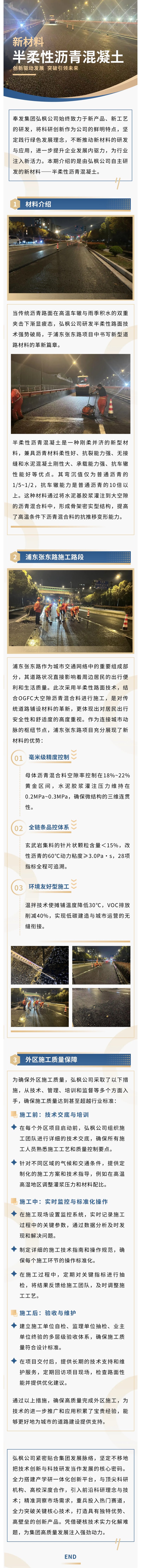 Hongfeng Company の新素材: 半軟質アスファルト コンクリート