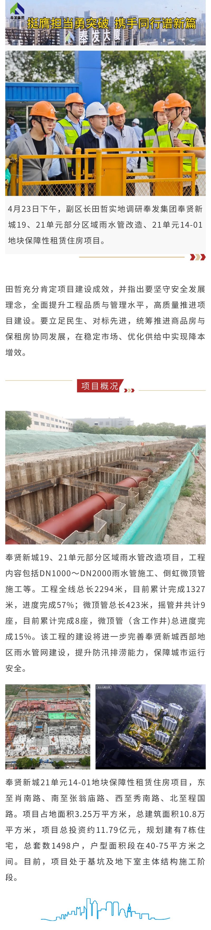 副地区長のTian Zheがグループの建設中のプロジェクトを調査