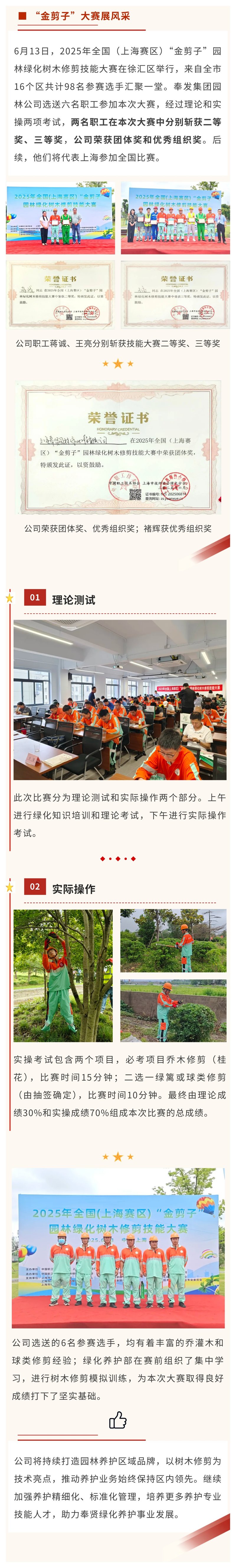あなたの庭スタイルを披露しましょう！同社は2025年全国（上海部門）「金鋏」造園樹木剪定技能競技会で優秀な成績を収めた